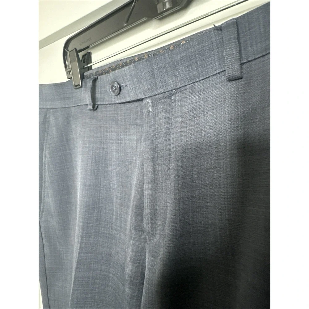 Michael Kors Dress Pants Mens 33Wx30L Blue‎ Dress  Pants Classic Slacks - Picture 2 of 15
